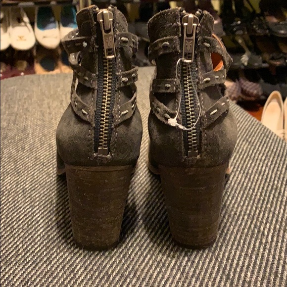 Grey suede Frye Naomi Pickstitch booties - Picture 3 of 5